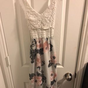 White floral dress